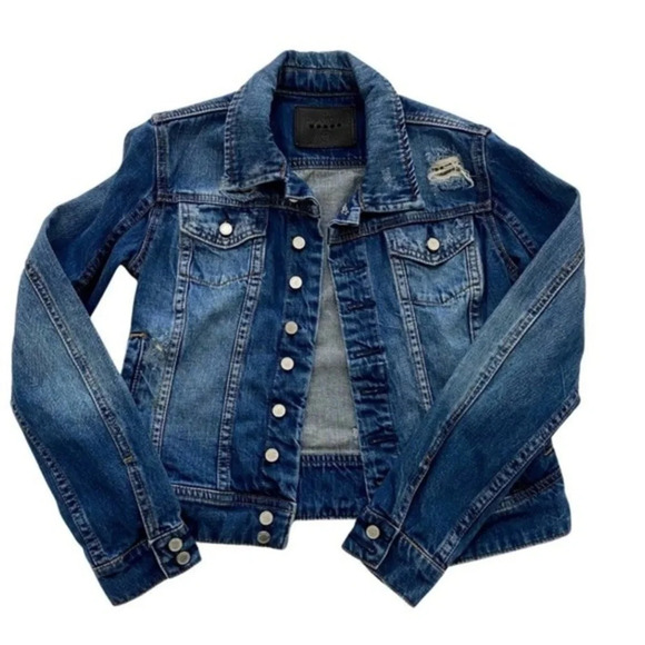 Blank NYC Jackets & Blazers - Blank NYC dark wash distressed denim jacket size medium excellent condition​